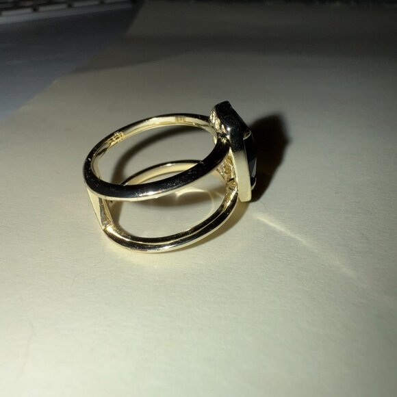 Kendra Scott Double Band Black Ring Size 6 - Picture 11 of 13